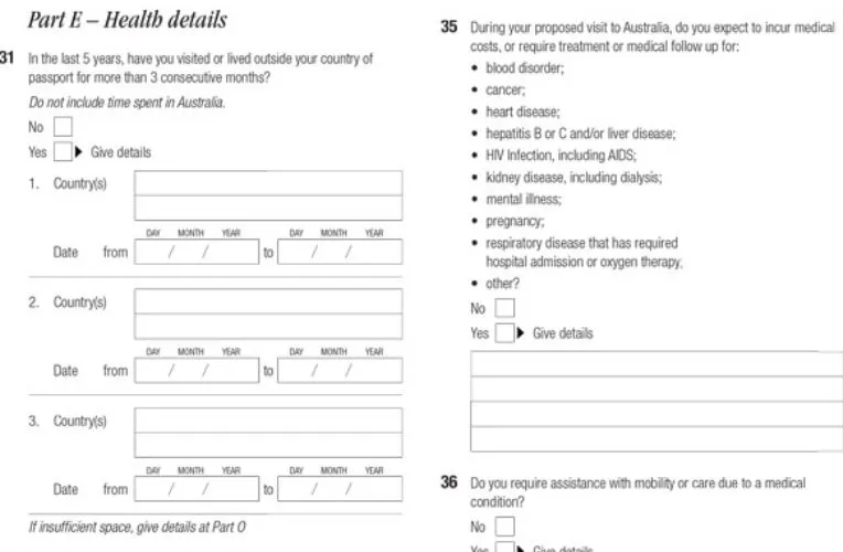 Mẫu đơn xin visa Úc (Form 1419) – Trang 9
