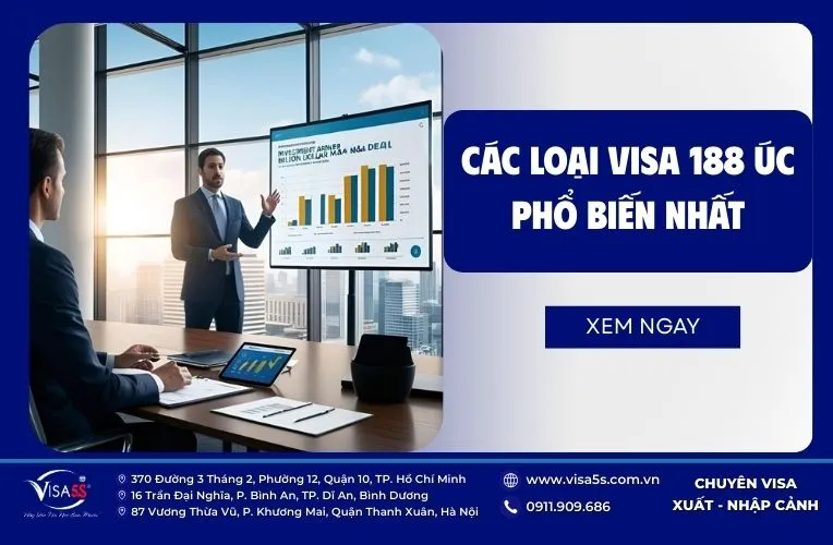 Các loại visa 188 Úc đang phổ biến hiện nay