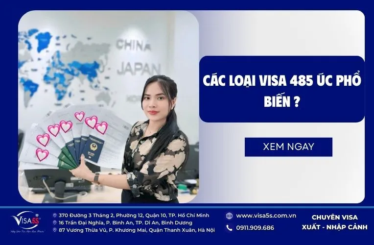 Các loại visa 485 Úc phổ biến phù hợp với nhiều mục đích
