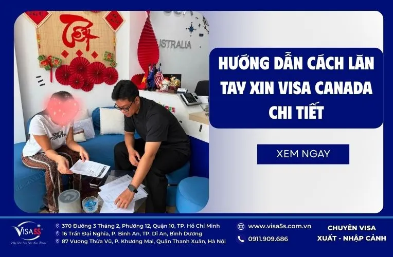 Hướng dẫn cách lăn tay xin visa Canada từ Visa5S