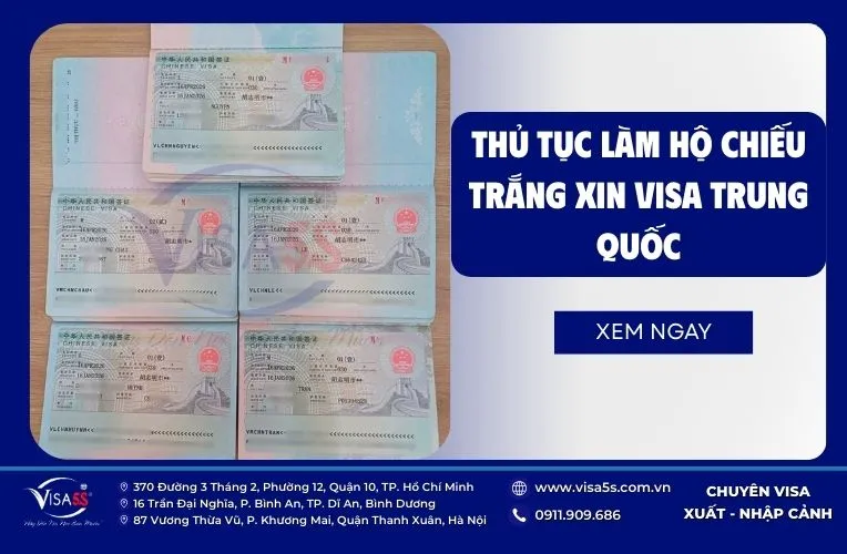 Thủ tục xin visa Trung Quốc với hộ chiếu trắng