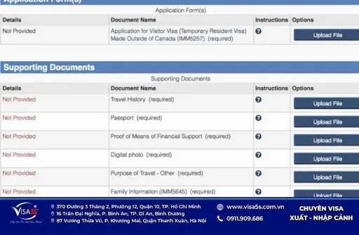 Hướng Dẫn Thủ Tục Xin Visa Canada Online Mới Nhất 10 Điền đầy đủ thông tin chi tiết theo mẫu đơn