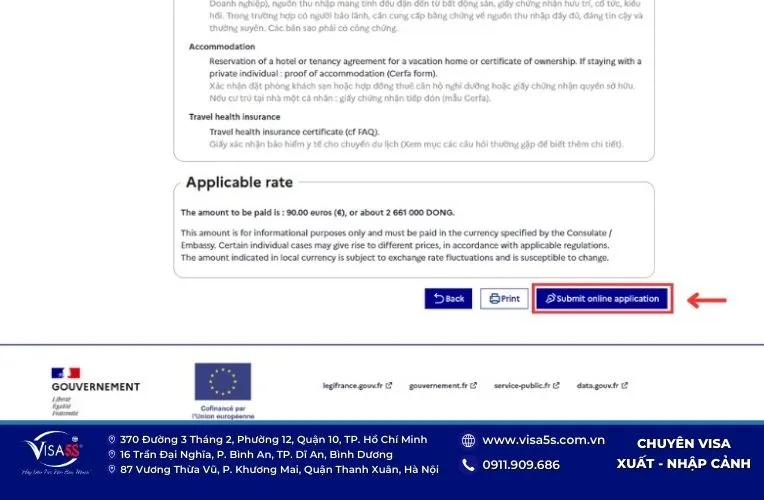 Bắt đầu khai đơn xin thị thực trực tuyến