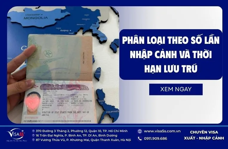 Các loại visa Đài Loan phân loại theo số lần nhập cảnh và thời  gian lưu trú