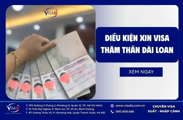 Điều kiện xin visa thăm thân Đài Loan
