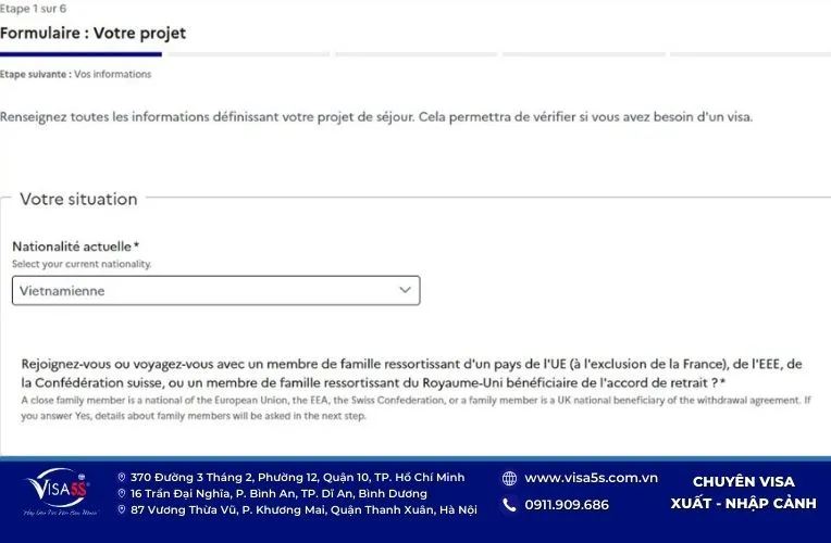 Hướng Dẫn Cách Điền Đơn Xin Visa Pháp Chi Tiết 7 Khai báo thông tin về lịch trình kế hoạch vào mẫu đơn xin visa Pháp