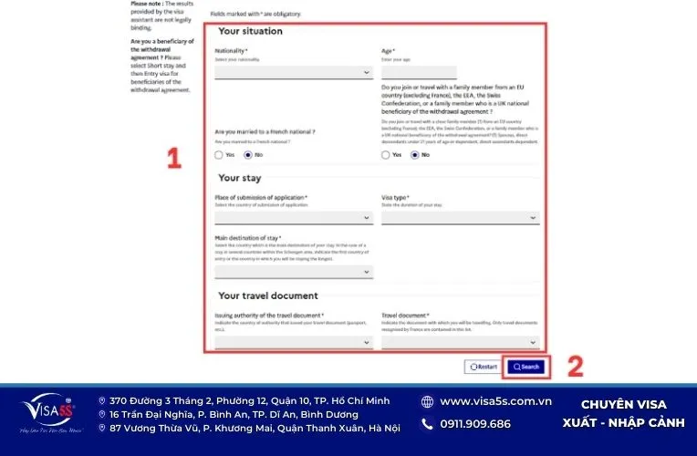 Nhập thông tin theo yêu cầu của hệ thống