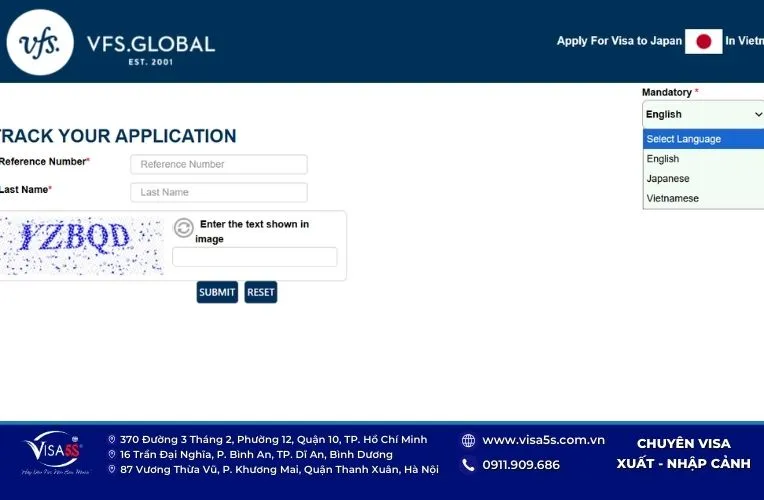 Các Cách Kiểm Tra Kết Quả Visa Nhật Bản Online Chính Xác Nhất 5 Kiểm tra kết quả xin visa Nhật online trên website của VFS Global