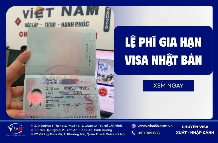 Lệ phí xin gia hạn visa Nhật Bản