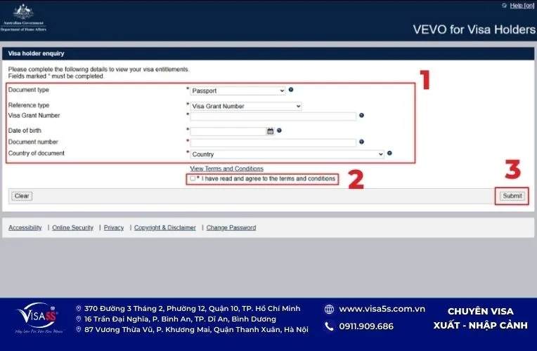 Hướng dẫn tra cứu kết quả visa Úc - Check visa Úc 9 Nhập thông tin để tra kết quả visa Úc online