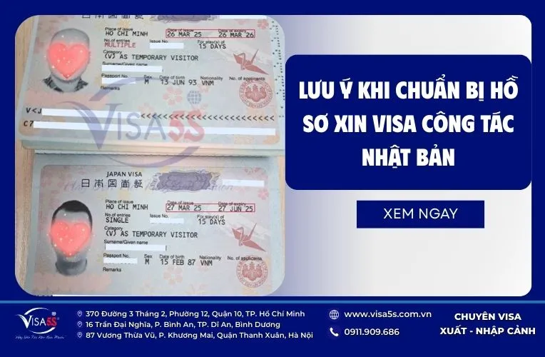 Những lưu ý khi xin visa công tác Nhật Bản