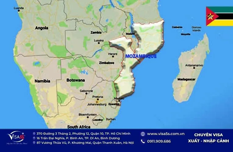 Triển khai evisa Mozambique cho Việt Nam và 183 quốc gia khác