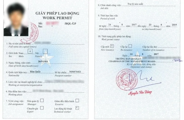 Các dịch vụ làm giấy phép lao động tại Visa5S