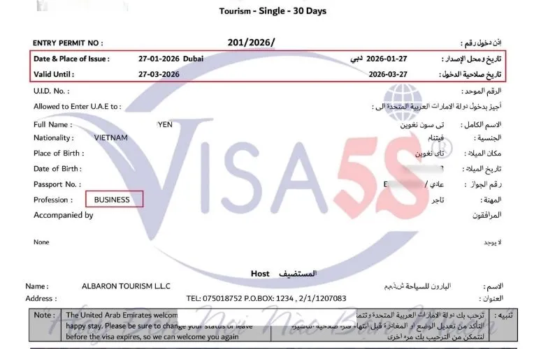 Điều kiện xin visa Dubai cho người Việt Nam