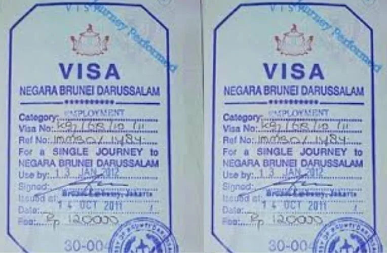 Trường hợp cần xin visa Brunei