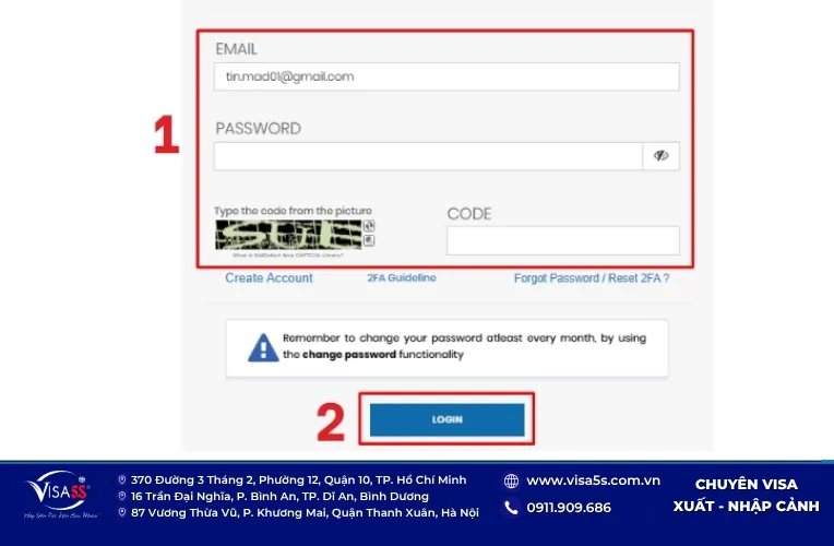 Hướng Dẫn Đăng Ký E-visa Pakistan Online Chi Tiết 14 Đăng nhập tài khoản chính thức