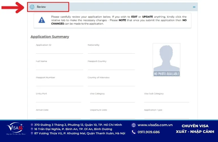 Hướng Dẫn Đăng Ký E-visa Pakistan Online Chi Tiết 18 Kiểm tra lại thông tin khi xin visa Pakistan online cho trùng khớp