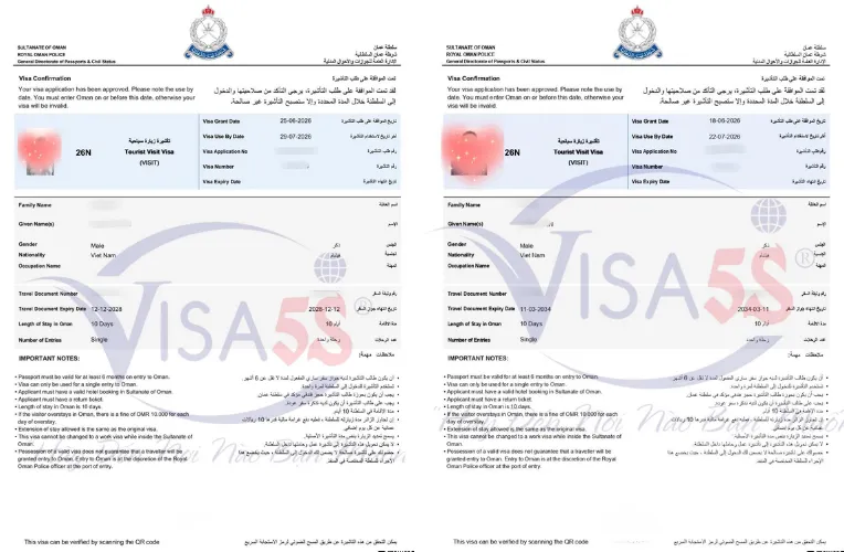 Thủ tục xin visa Oman online đi công tác